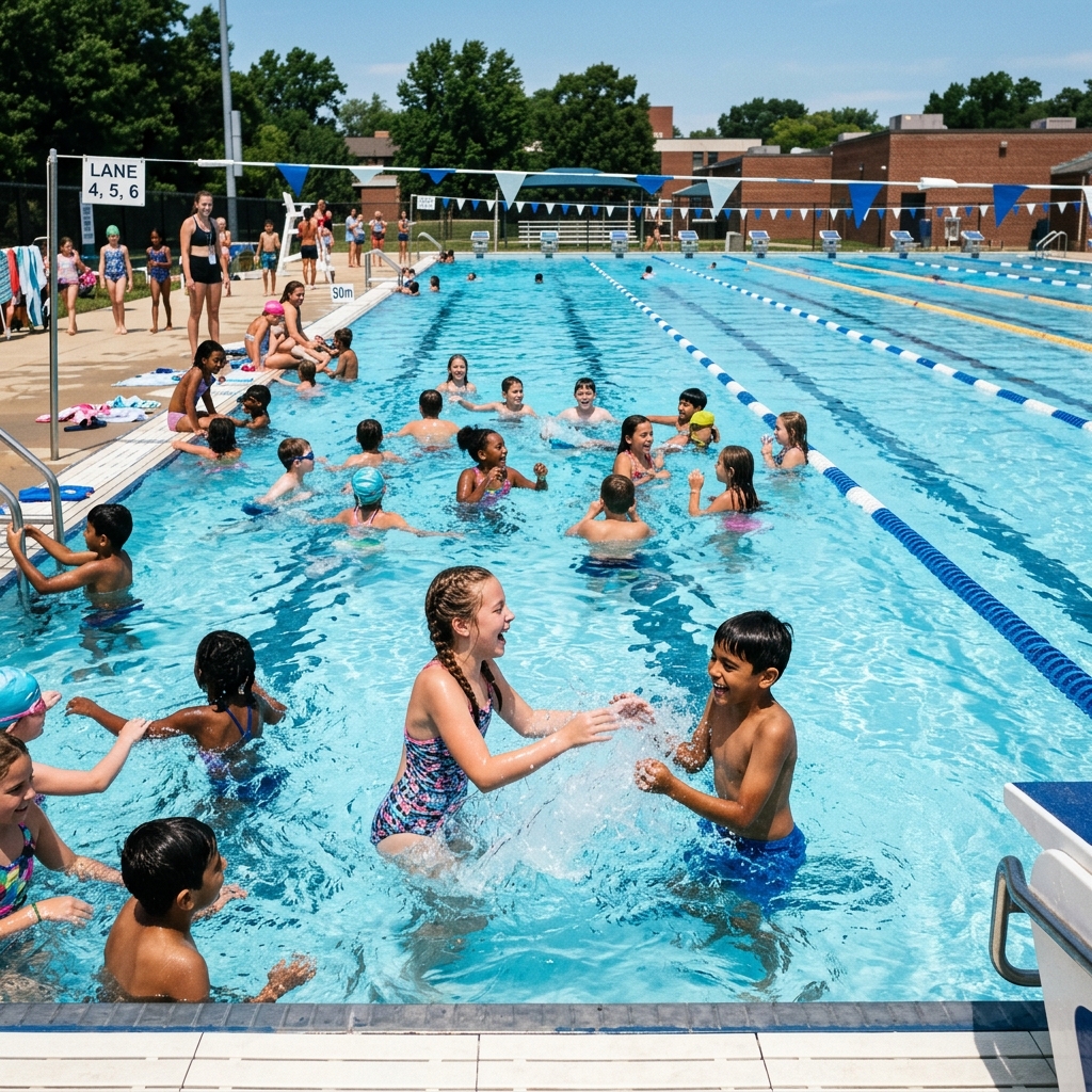Piscina exterior de les instal·lacions